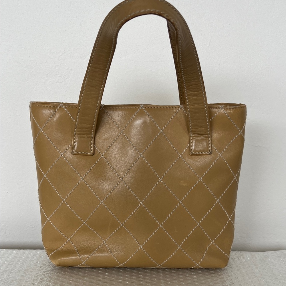 Chanel Classic Tan Quilted Leather Shopper Tote Bag - Picture 4 of 14